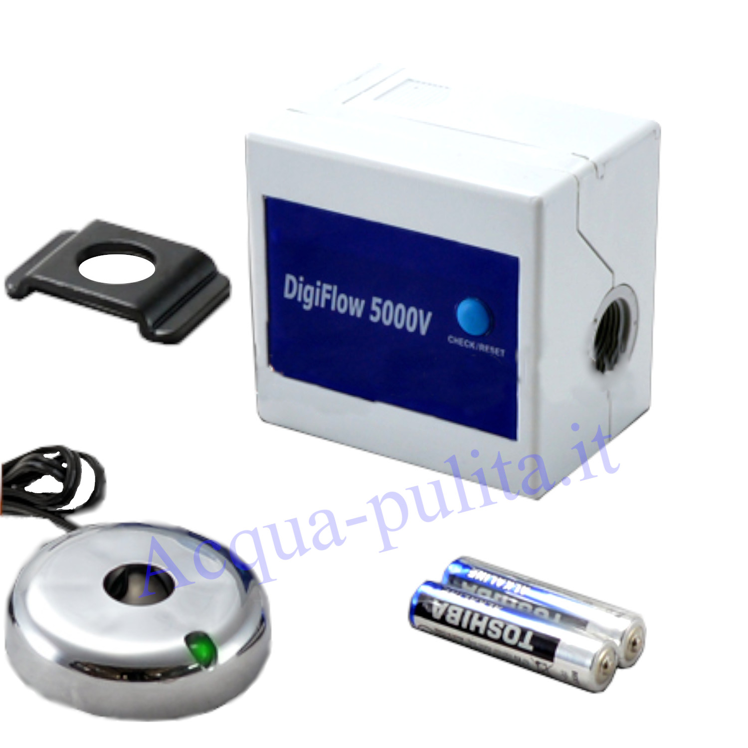 Digiflow 5000v contalitri allarme litri con disco a led Preimpostato a 1.000 litri