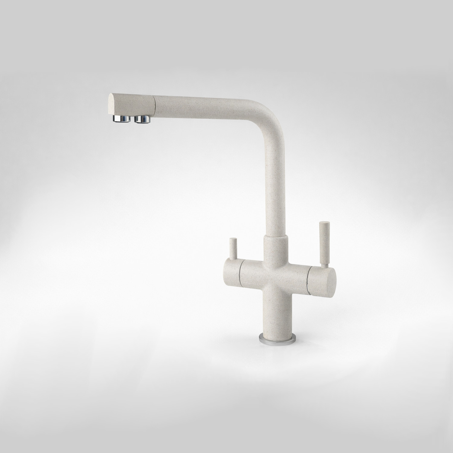 Rubinetto 3 vie avena fragranite color sabbia - Modello 3006