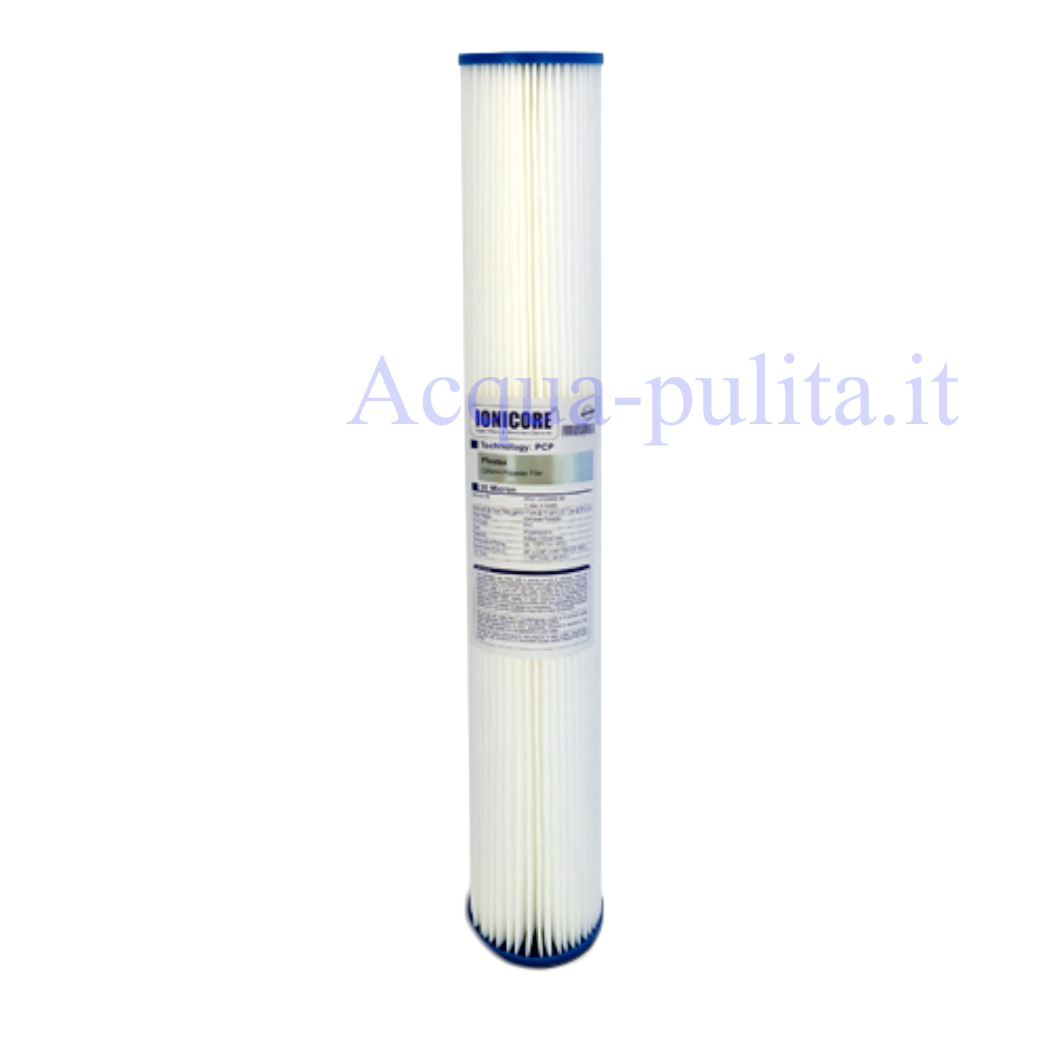 Filtro 50 micron 20" in Poliestere plissettato Ionicore.