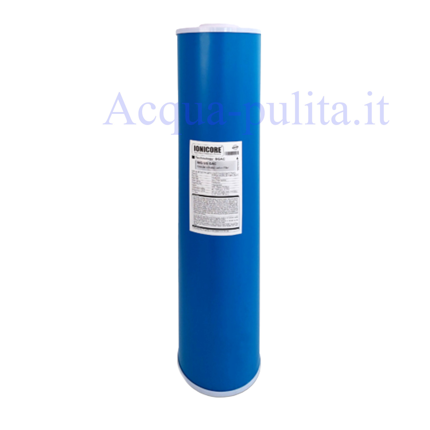 Filtro carbone GAC BIG 20" a carbone attivo granulare blue con post filtro integrato