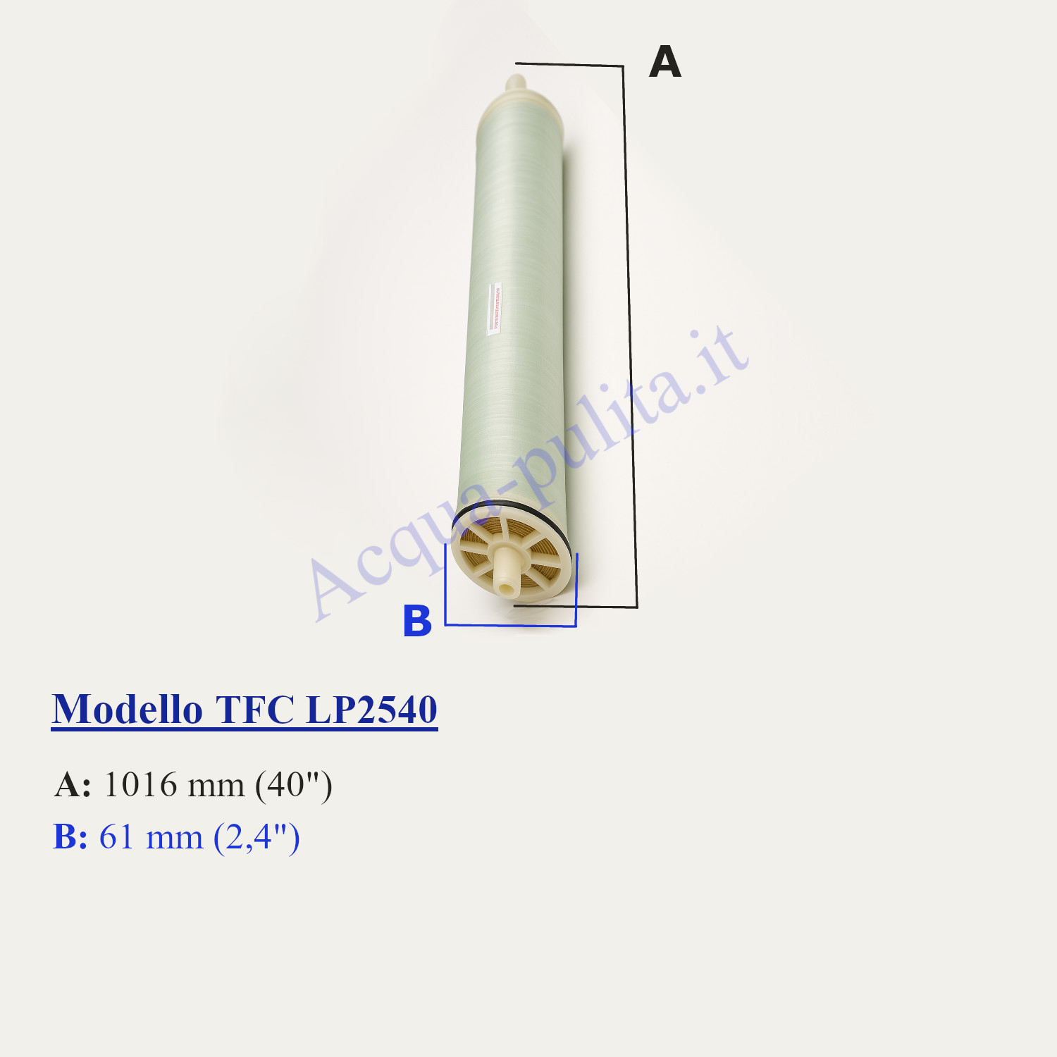 Membrana TFC LP2540 Pressione media ad osmosi inversa Ionicore