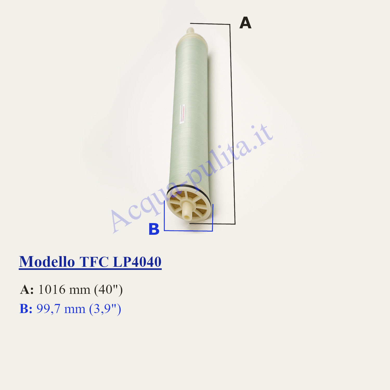 Membrana TFC LP4040 Pressione media ad osmosi inversa Ionicore