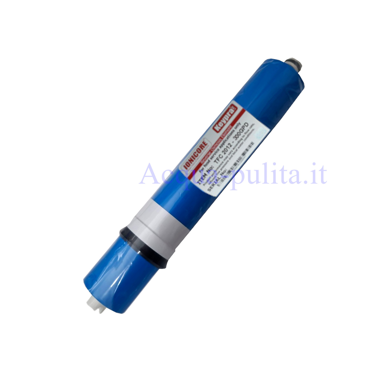 Membrana 2012 300 GPD (galloni): Membrana a spirale avvolta semipermeabile ad Osmosi Inversa per Acqua della "Ionicore" con alta reiezione e portata.