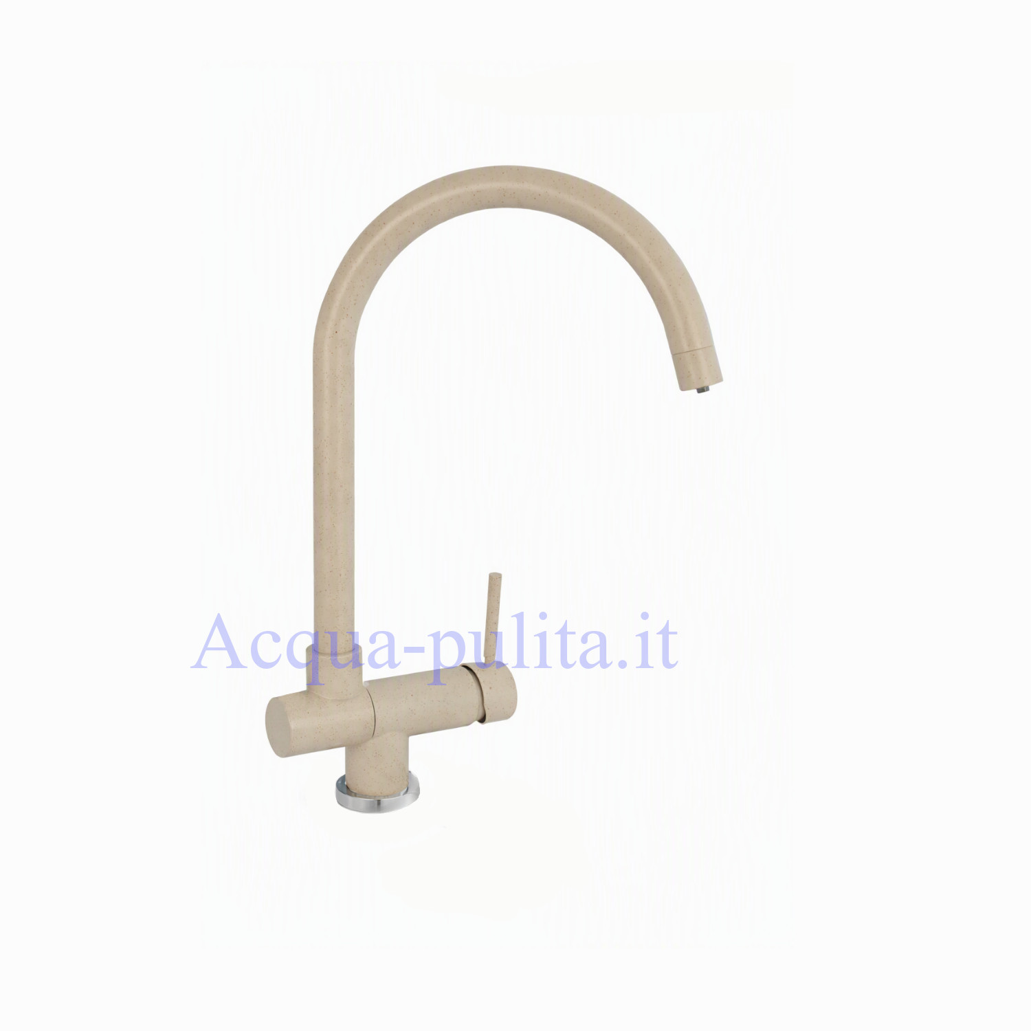 Rubinetto miscelatore a 3 vie 4008 colore avena - fragranite per acqua calda, fredda e acqua depurata sottofinestra pieghevole. Completo di flessibili