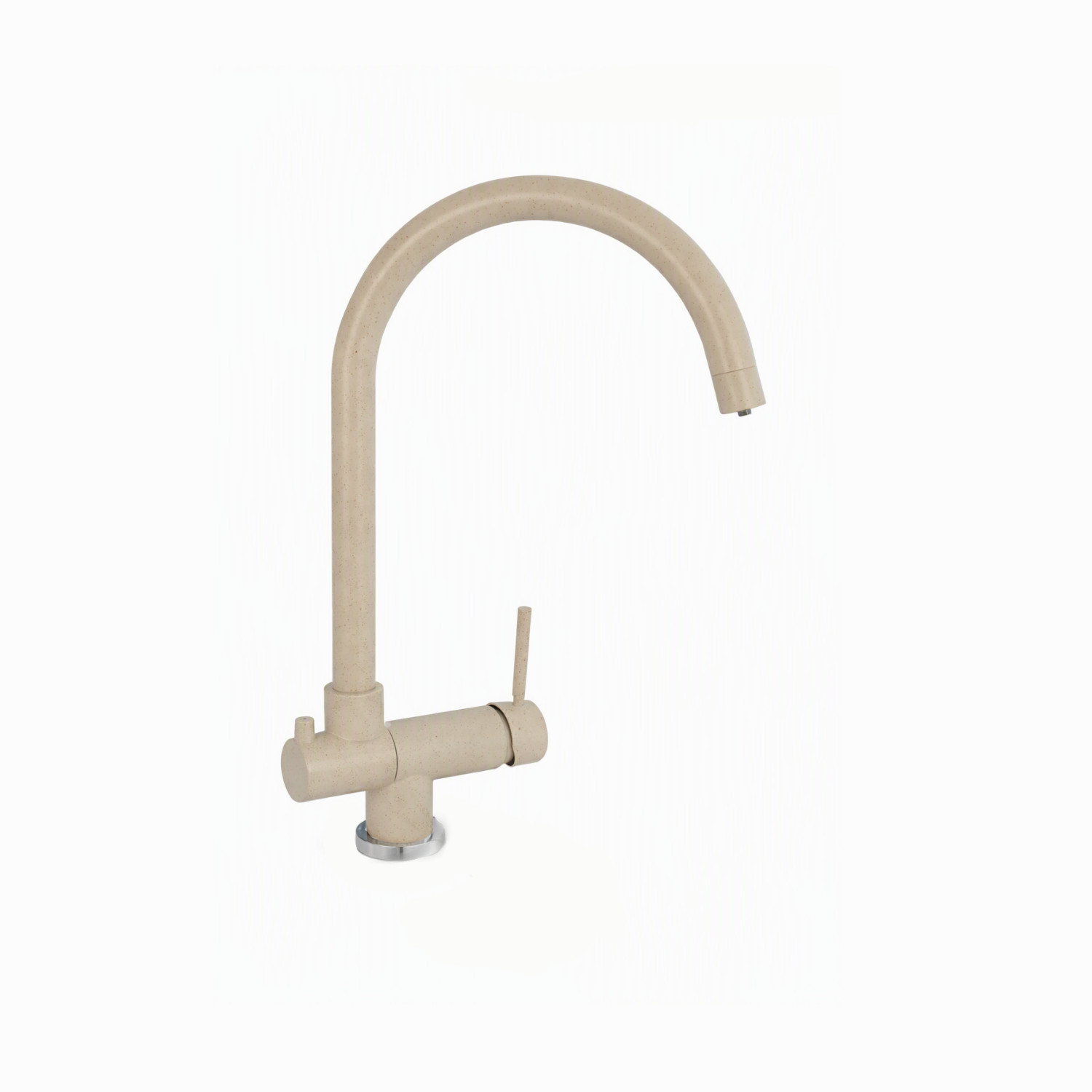 Rubinetto miscelatore a 3 vie 4008 colore avena - fragranite per acqua calda, fredda e acqua depurata sottofinestra. Completo di flessibili