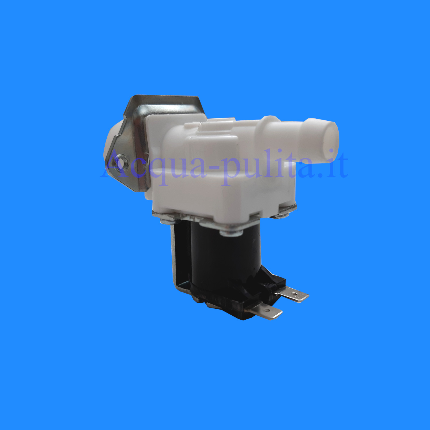 Elettrovalvola a 24 v ad 1 via corpo in resina alimentare, membrana in silicone platinico 3/4" x 12 mm. Portata: 2,5 Lt/Min - 2,5 bar