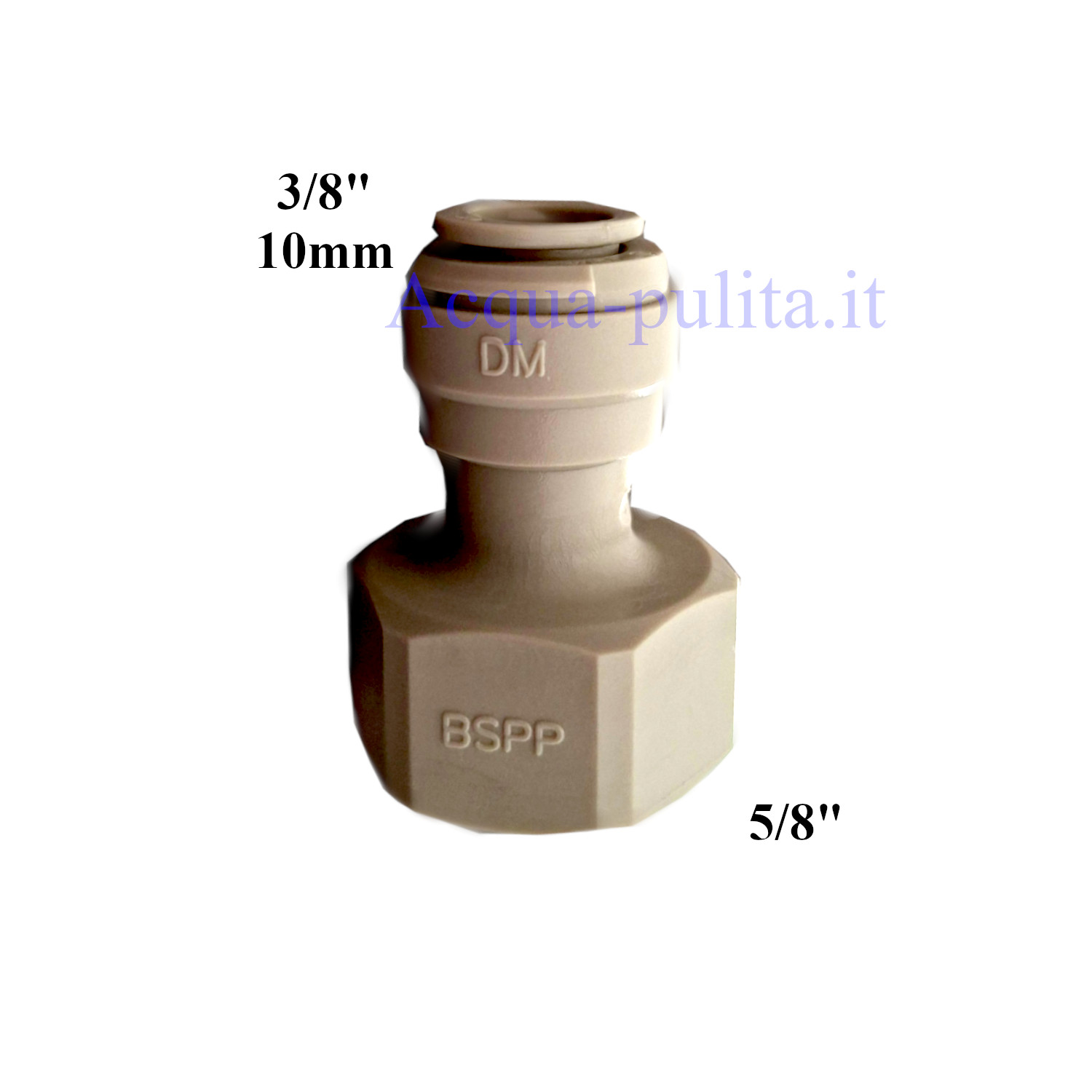 Raccordo riduzione 5/8" femmina x 3/8" innesto rapido (10mm)
